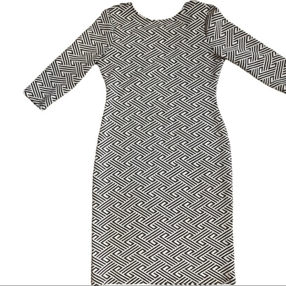 RD Style vintage size large black & white dress